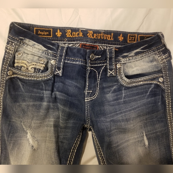 Womans size 27 Rock Revival Jaylyn Capris - Picture 2 of 5